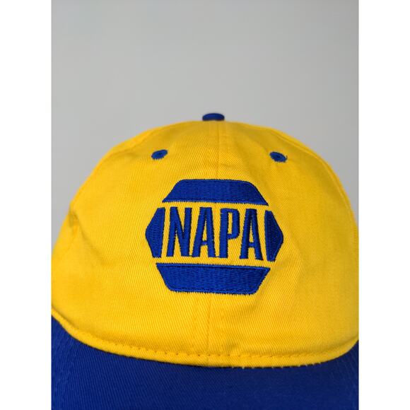 VTG Napa 75th Anniversary 2000 Y2K Strapback Hat Embroidered Yellow SEE DESC - Picture 4 of 13